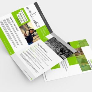 Brochure Size A5 4 color 310 gsm Artcard With or without Lamination Same Inner and Outer material